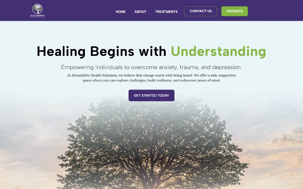 Alexandrite Health website — Health & therapy, built by Sundae Websites