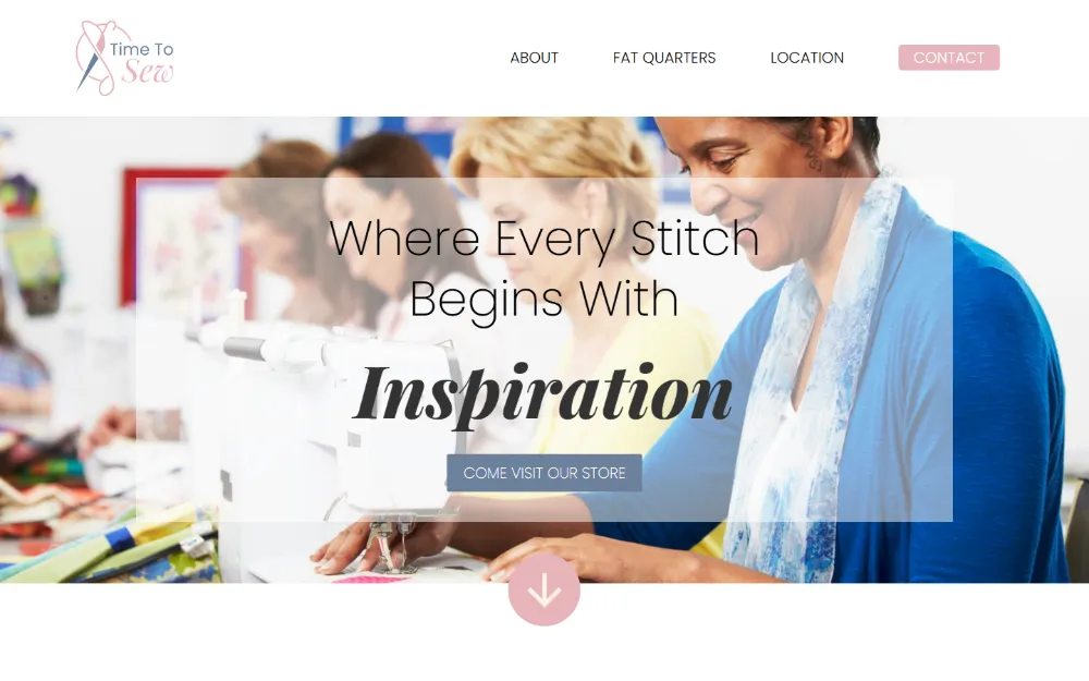 Time To Sew website — Quilting supplies, built by Sundae Websites
